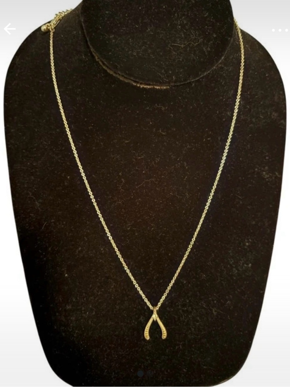 Silver tone Wishbone Pendant Necklace - Women Jewelry